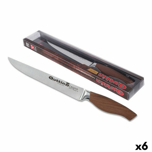 Cuchillo para Carne Quttin Legno Acero Inoxidable 20 cm (6 Unidades) | Gadgets de diseño para cocina moderna | vajilla