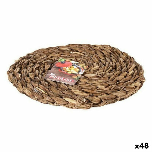 Salvamantel Privilege Privilege Mimbre (48 Unidades) (ø 20 cm) | Gadgets de diseño para cocina moderna | vajilla