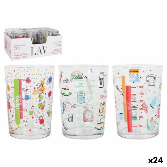 Vaso medidor LAV Cristal 515 ml (24 Unidades) | Gadgets de diseño para cocina moderna | vajilla