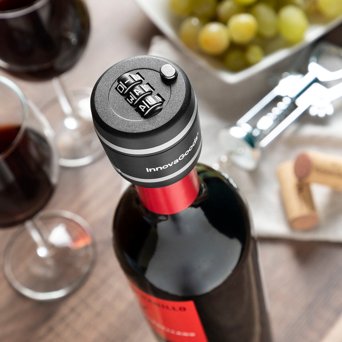 Candado para Botellas de Vino Botlock InnovaGoods | Gadgets de diseño para cocina moderna | vajilla